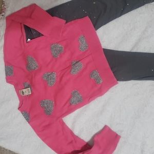 4T Oshkosh sweater & gray leggings